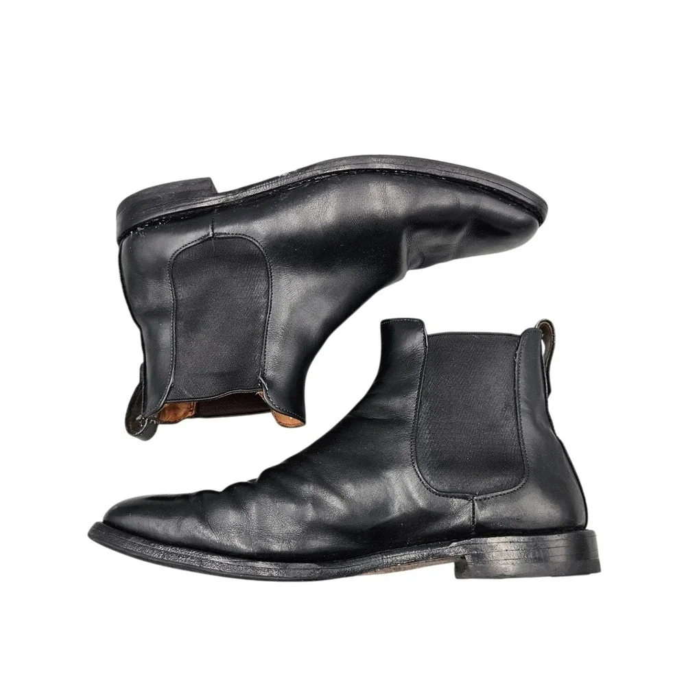 Allen Edmonds Men's Size 10.5 D US Liverpool Black Leather Chelsea‎ Boots READ